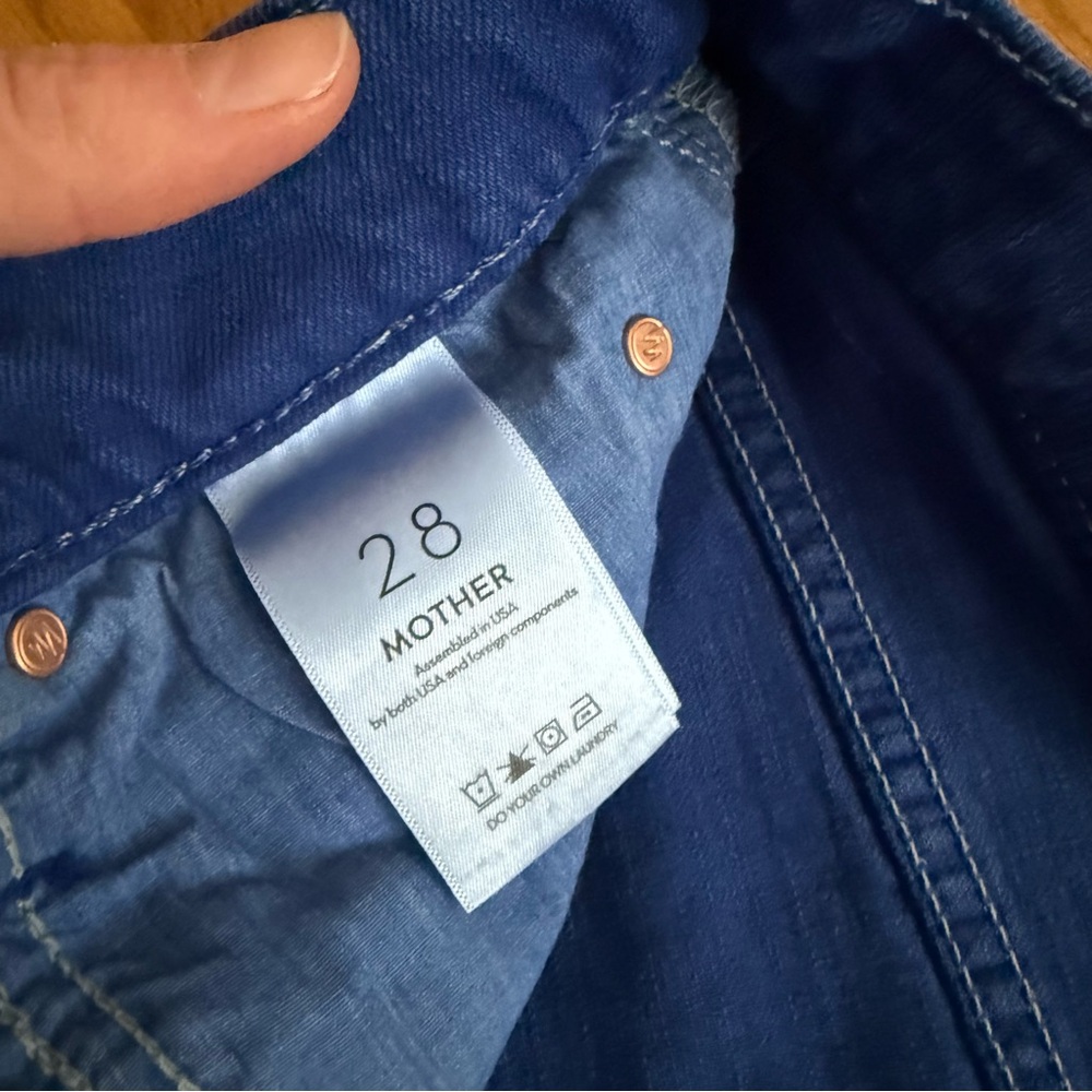 MOTHER High waist Tunnel Vision Wide Leg Jeans - Ultramarine Blue - Picture 4 of 5